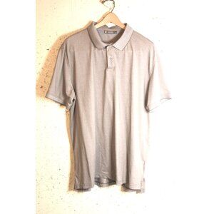 Pique Polo Mens Short Sleeve Knit Collared Golf Shirt Gray Size XL